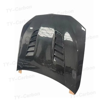 Capot Moteur Carbone BMW Serie 5 G30 M5 F90 Style V - détail du montage - Becquet Voiture