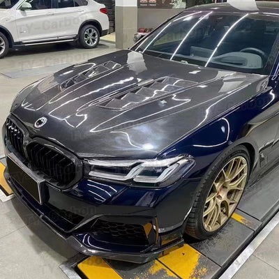 Capot Moteur Carbone BMW Serie 5 G30 M5 F90 Style V - installé sur véhicule - Becquet Voiture