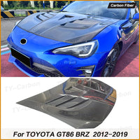 Capot Moteur Carbone Toyota GT86 Subaru BRZ 2012-2019 - vue de face - Becquet Voiture