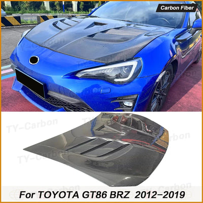 Capot Moteur Carbone Toyota GT86 Subaru BRZ 2012-2019 - vue de face - Becquet Voiture