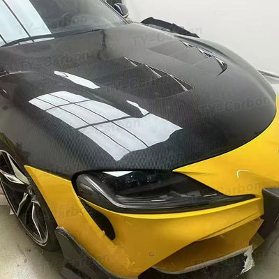 Capot Moteur Carbone Toyota Supra MK5 A90 2019+ - vue arrière - Becquet Voiture