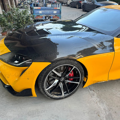 Capot Moteur Carbone Toyota Supra MK5 A90 2019+ - vue de profil - Becquet Voiture