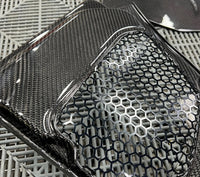 Carbon Fiber Engine Bay Covers BMW M5 F90 - rear view - Becquet Voiture