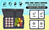 Réfrigérateur de Voiture Double Zone 25 à 40 L Congélateur Portable à Compresseur 12/24 V