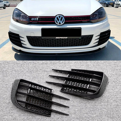 Carénages de Calandre Avant Volkswagen Golf 6 GTI 2008-2013 - vue de face - Becquet Voiture
