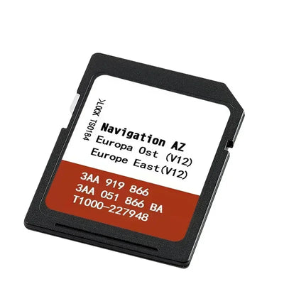 Carte SD GPS RNS 315 VW Seat Skoda Europe de l'Est - vue arrière - Becquet Voiture