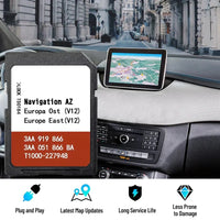 SD Card GPS RNS 315 VW Seat Skoda Europe Eastern Europe - front view - Becquet Voiture