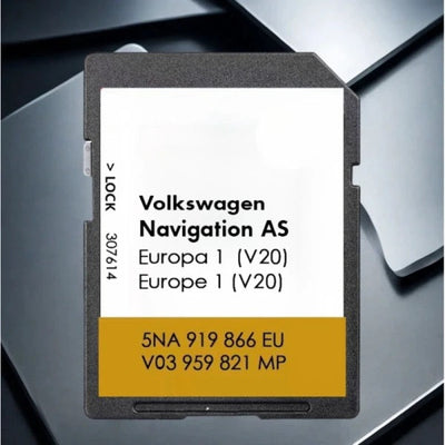 Carte SD Mise à Jour GPS Navigation Volkswagen 2022 2023 - vue de face - Becquet Voiture