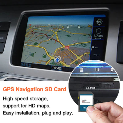 Carte SD Navigation GPS Audi A3 A4 A5 Q5 2015-2020 - vue de trois-quarts - Becquet Voiture