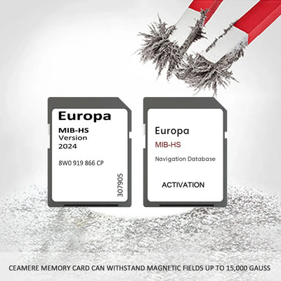 Carte SD Navigation GPS Audi MIB-HS Europe 2024 - installé sur véhicule - Becquet Voiture