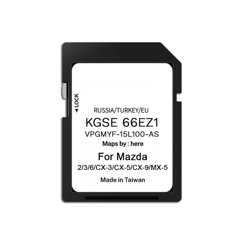 Carte SD Navigation GPS Mazda 3 6 CX-5 Europe 2024 - détail du montage - Becquet Voiture