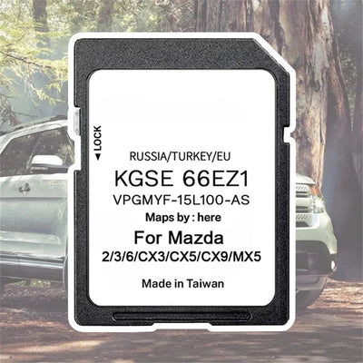 Carte SD Navigation GPS Mazda 3 6 CX-5 Europe 2024 - packshot studio - Becquet Voiture