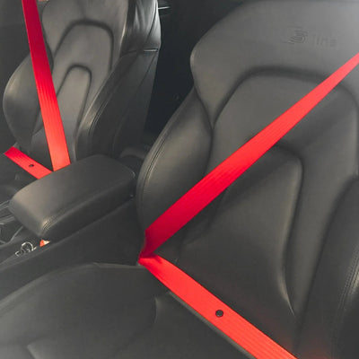 Ceinture Sécurité Voiture Couleur Personnalisée 3.6m - installé sur véhicule - Becquet Voiture