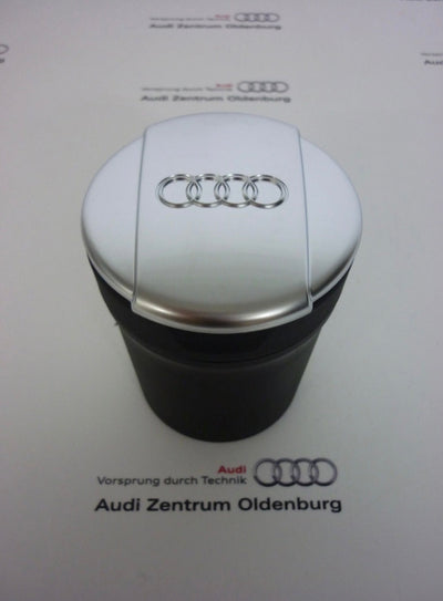 Cendrier Audi 100% Original Plastique Alu Brossé Mat - vue arrière - Becquet Voiture