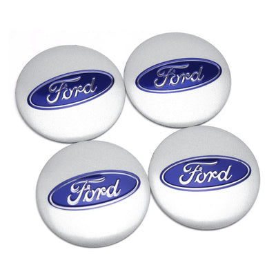 Centre De Roues Ford ST Noir Chrome Rouge Bleu 54mm - détail du montage - Becquet Voiture