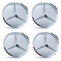 Radkappen Mercedes 75mm Schwarz Chrom Blau - Montagedetail - Becquet Voiture