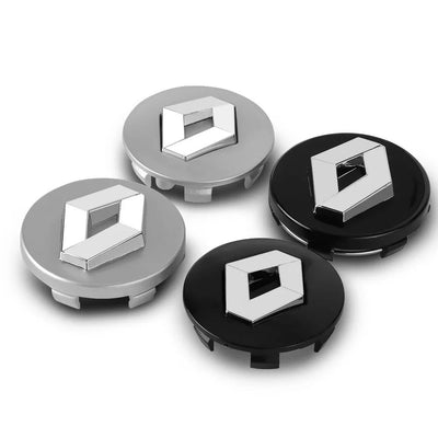 Centre de Roues Renault Logo 56mm 60mm 4 Pièces - installé sur véhicule - Becquet Voiture
