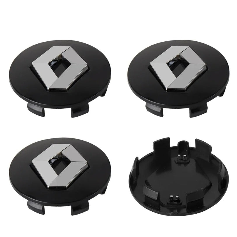 Centre de Roues Renault Logo 56mm 60mm 4 Pièces - vue de face - Becquet Voiture
