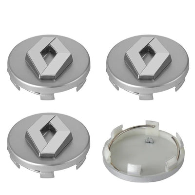 Centre de Roues Renault Logo 56mm 60mm 4 Pièces - vue de trois-quarts - Becquet Voiture