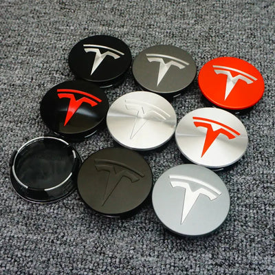 Centre De Roues Tesla Model 3 Y 56mm - installé sur véhicule - Becquet Voiture