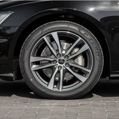 Centre Roue Audi 60mm 61mm 68mm 69mm Noir Gris x4 - vue arrière - Becquet Voiture