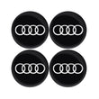 Centre Roue Audi 60mm 61mm 68mm 69mm Noir Gris x4
