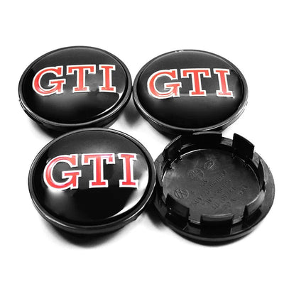 Centre Roue VW Logo VW GTI R R32 Noir 56mm - détail du montage - Becquet Voiture