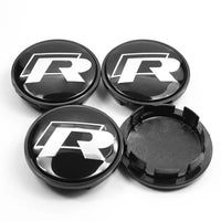 Centre Roue VW Logo VW GTI R R32 Noir 56mm - packshot studio - Becquet Voiture