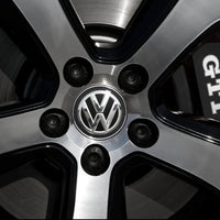 Centre Roue VW Logo VW GTI R R32 Noir 56mm - vue arrière - Becquet Voiture