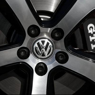 Centre Roue VW Logo VW GTI R R32 Noir 56mm - vue arrière - Becquet Voiture