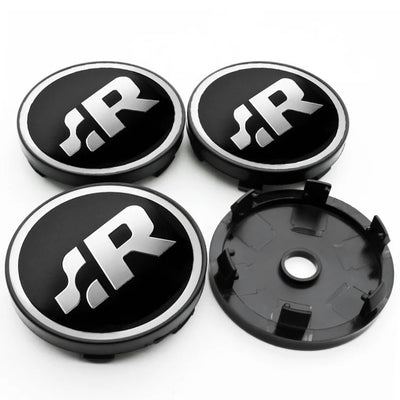 Centre Roue VW Logo VW GTI R R32 Noir 56mm - vue rapprochée - Becquet Voiture