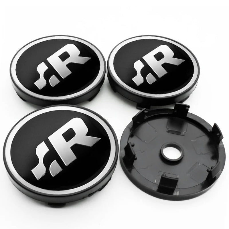 Centre Roue VW Logo VW GTI R R32 Noir 56mm - vue rapprochée - Becquet Voiture