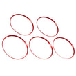 Cerclage Ventilation Alu Rouge Audi TT MK3 5 Pièces