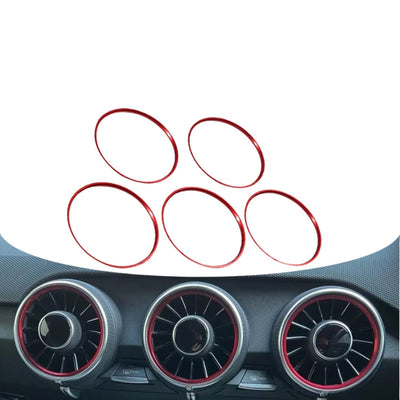 Cerclage Ventilation Alu Rouge Audi TT MK3 5 Pièces - vue de profil - Becquet Voiture