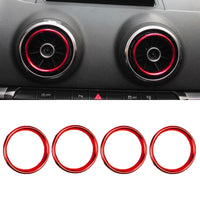 Aluminum Vent Rings Audi A3 S3 RS3 8V - in use - Becquet Voiture