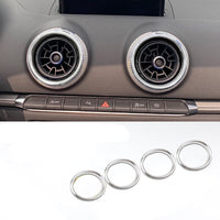Aluminum Vent Rings Audi A3 S3 RS3 8V - fitted on vehicle - Becquet Voiture