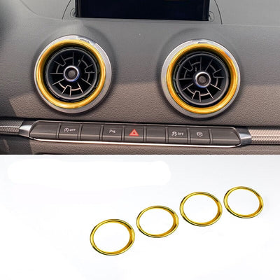 Cercles Aération Alu Audi A3 S3 RS3 8V - packshot studio - Becquet Voiture