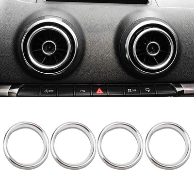 Cercles Aération Alu Audi A3 S3 RS3 8V - vue de dessus - Becquet Voiture