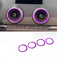 Aluminum Vent Rings Audi A3 S3 RS3 8V - side view 2 - Becquet Voiture
