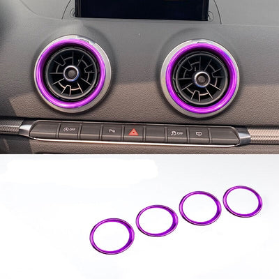 Cercles Aération Alu Audi A3 S3 RS3 8V - vue de profil 2 - Becquet Voiture