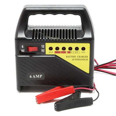 Chargeur Batterie Auto 6V 12V 6A Voiture Moto - vue de trois-quarts - Becquet Voiture