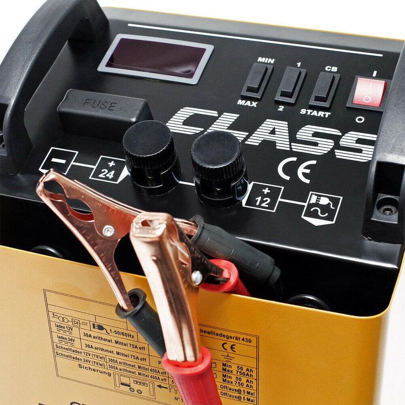 Chargeur Batterie Moto Voiture 12V 24V Auto - vue arrière - Becquet Voiture