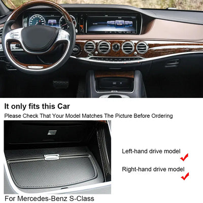 Chargeur Sans Fil Mercedes Classe S W222 - vue arrière - Becquet Voiture