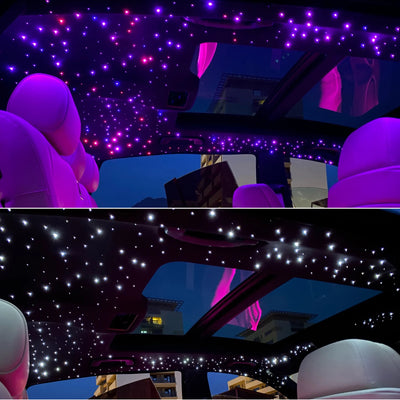 Ciel Étoilé Voiture Ambiance LED RGBW 32W - installé sur véhicule - Becquet Voiture