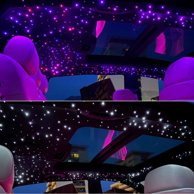 Ciel Étoilé Voiture Ambiance LED RGBW 32W - installé sur véhicule - Becquet Voiture