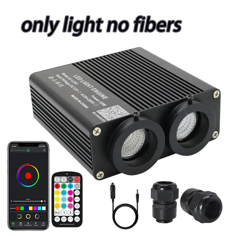 Ciel Étoilé Voiture Ambiance LED RGBW 32W - vue arrière 2 - Becquet Voiture