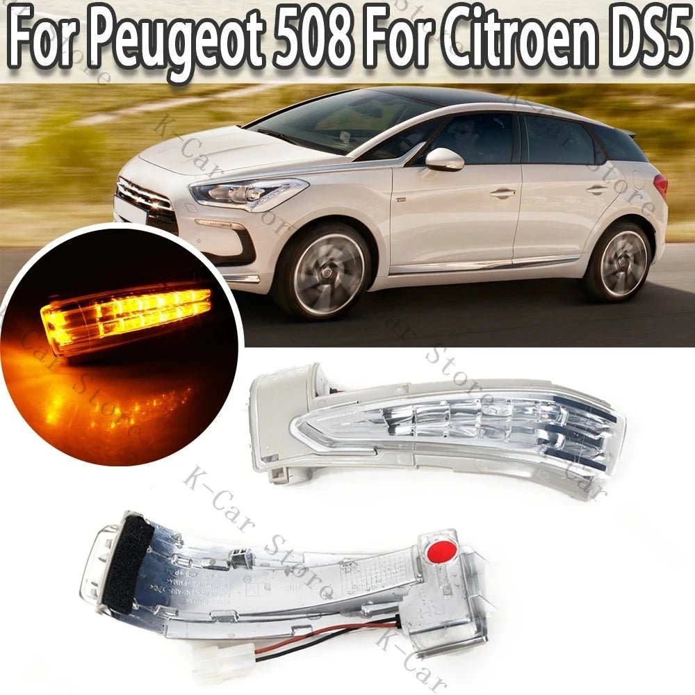 Clignotant LED de Rétroviseur Peugeot 508 Citroën DS5 C4 - vue de face - Becquet Voiture
