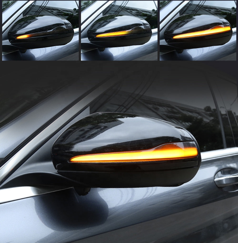 Clignotants LED Dynamiques Défilants Rétroviseurs Mercedes Classe E W213 - vue de face - Becquet Voiture