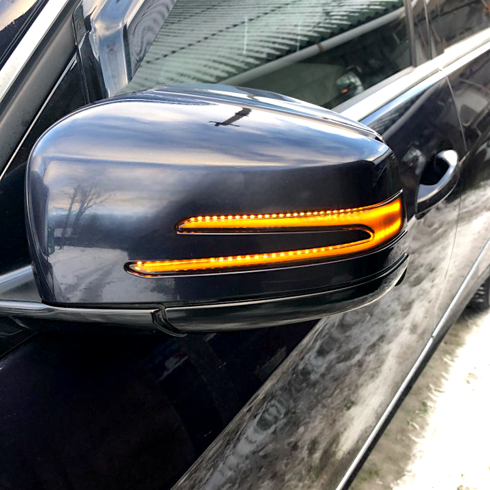 Clignotants Rétroviseurs Dynamiques LED Mercedes CLA C117 2013 2018 - vue de face - Becquet Voiture