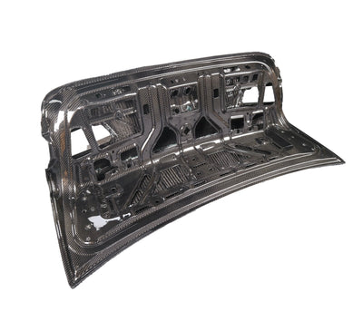 Coffre CSL Fibre Carbone BMW G80 G20 - vue de trois-quarts - Becquet Voiture